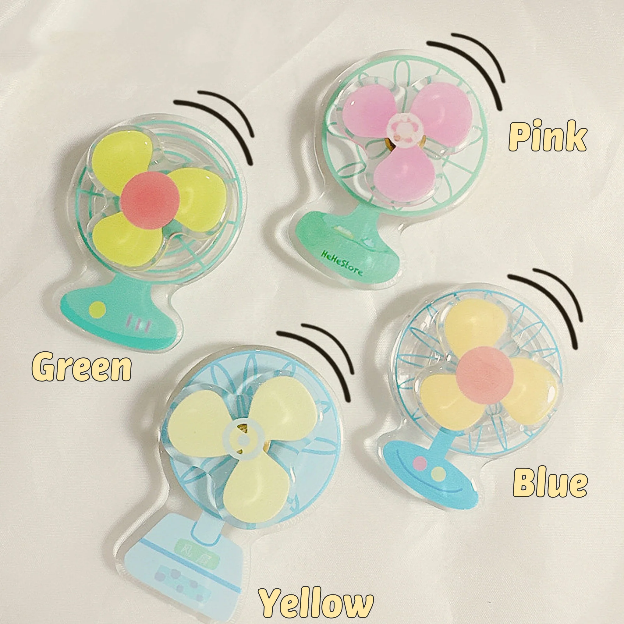 3D Rotating Mini Fan Phone Grip Stand Holder - Image 2