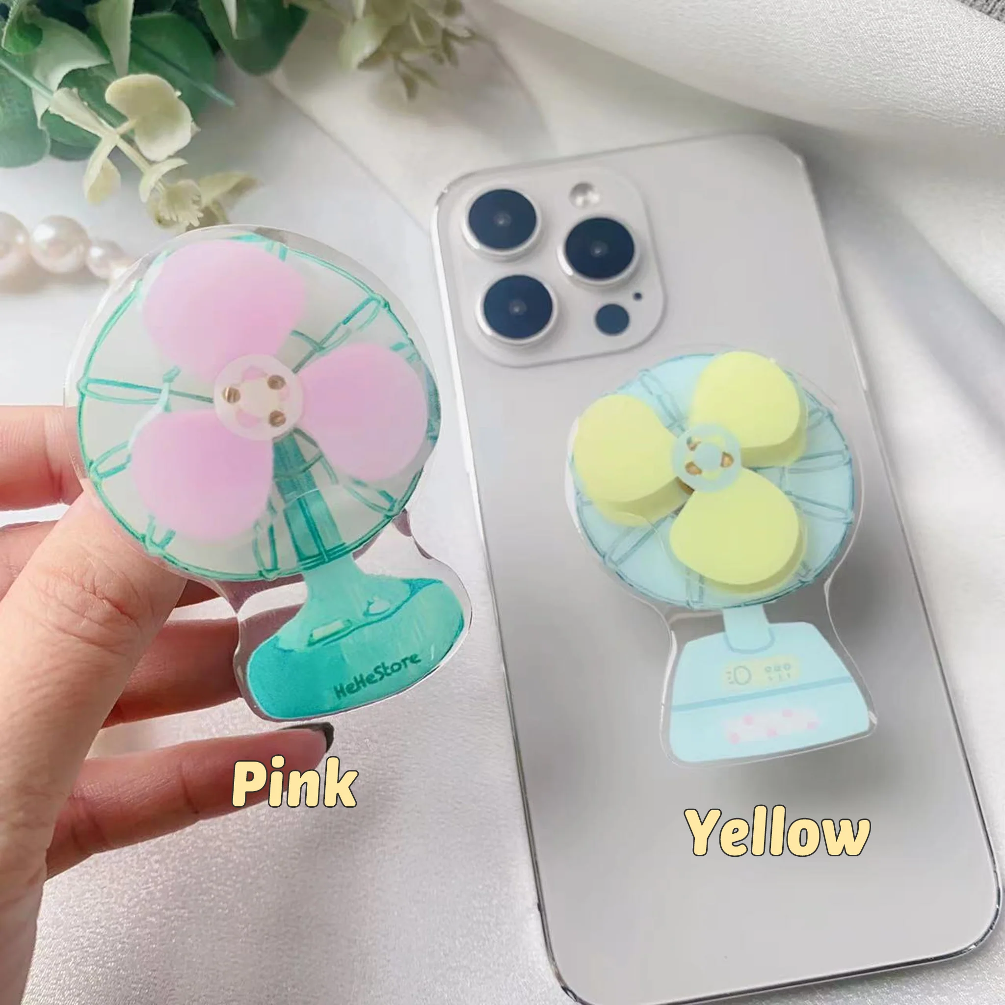 3D Rotating Mini Fan Phone Grip Stand Holder - Image 7