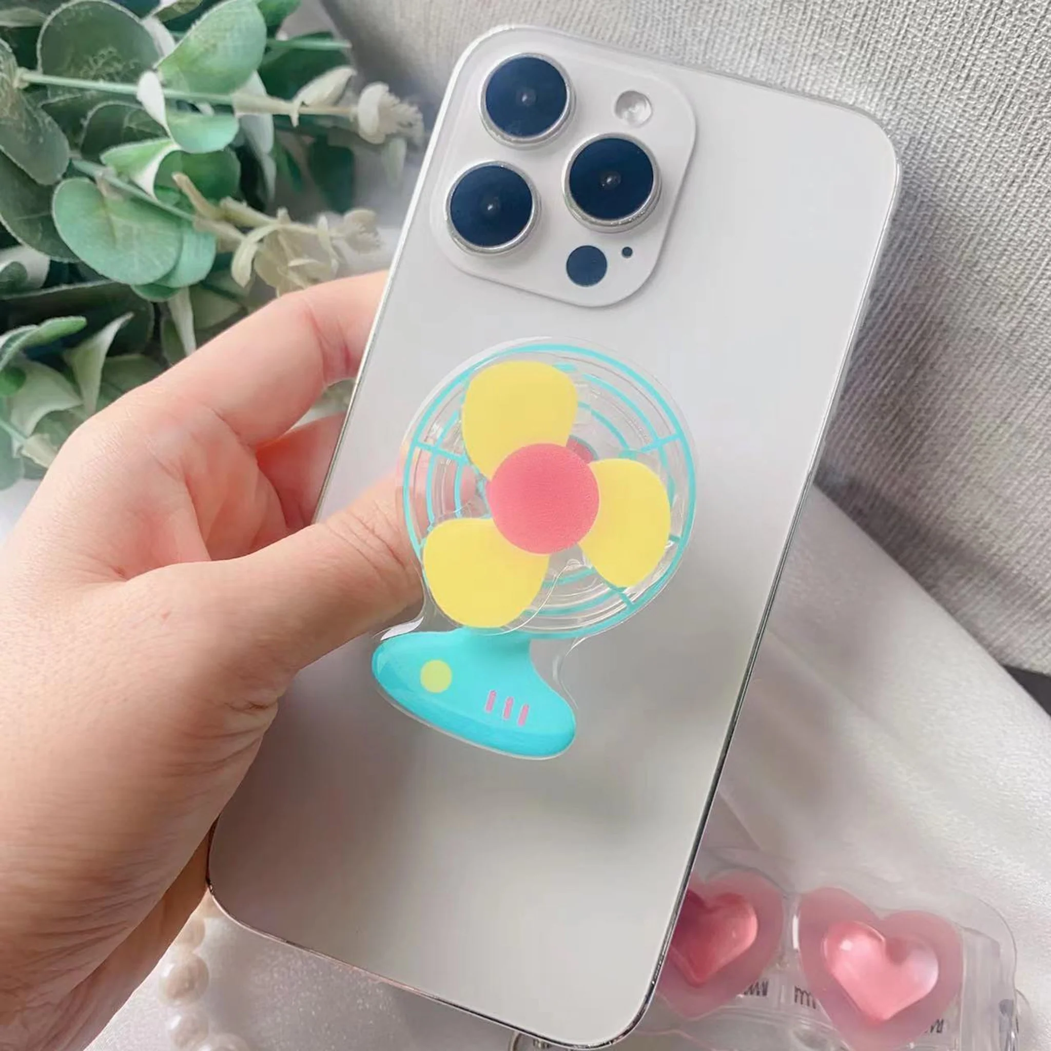 3D Rotating Mini Fan Phone Grip Stand Holder - Image 8