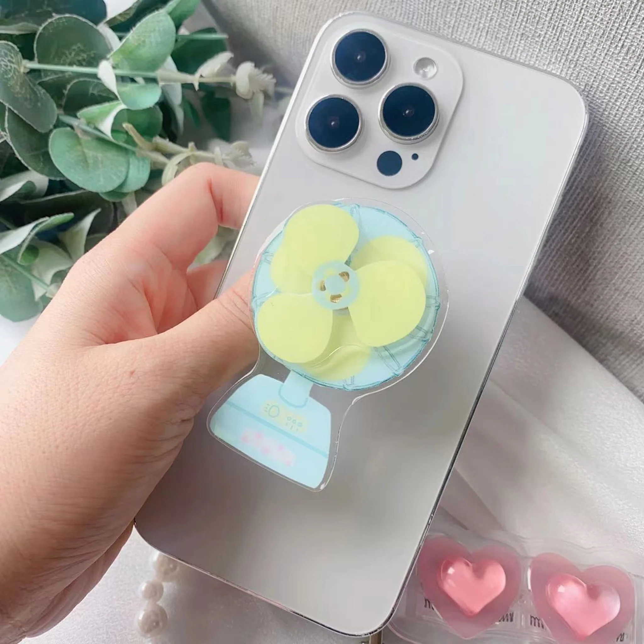 3D Rotating Mini Fan Phone Grip Stand Holder - Image 9