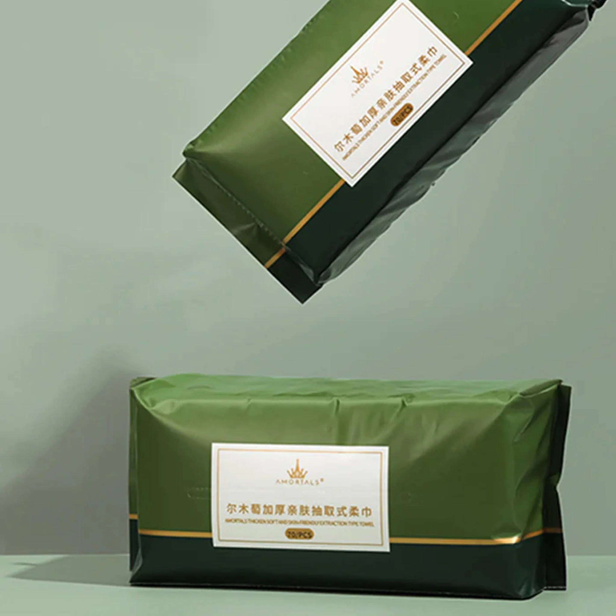 AMORTALS Disposable Ultra Thick Facial Cleansing Tissue - Image 3