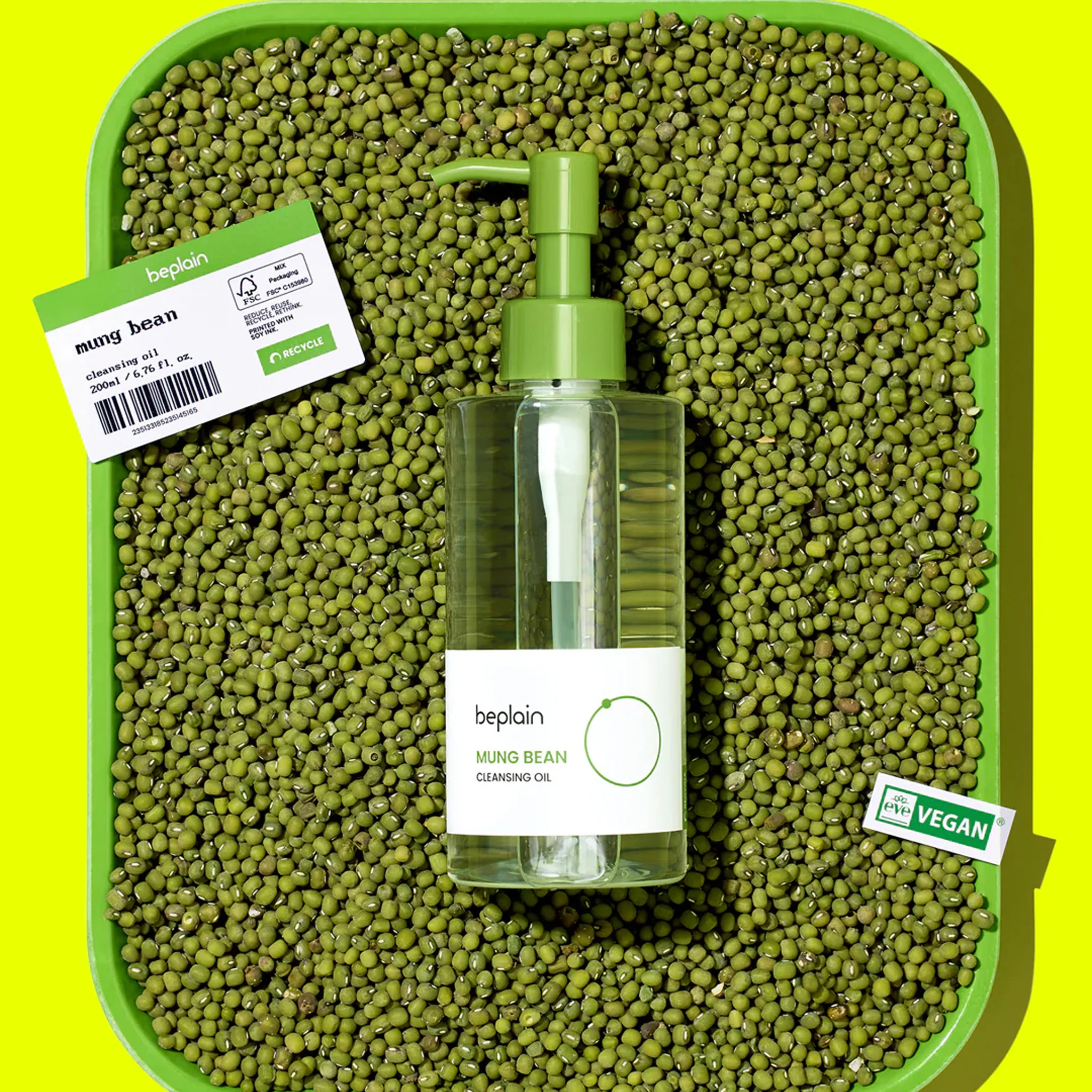 beplain Mung Bean Cleansing Oil 200ml - Image 4