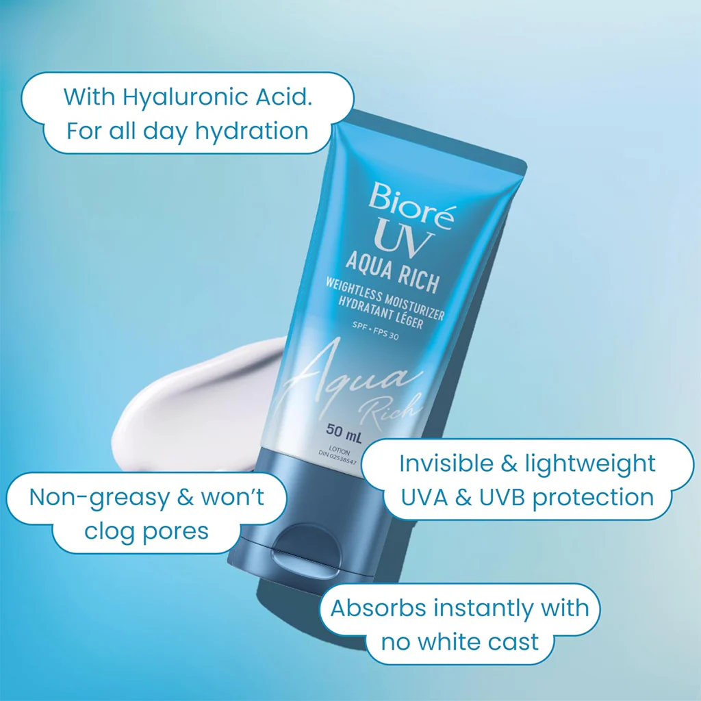 BIORE UV Aqua Rich Weightless Moisturizer Sunscreen 50 ml - Image 2