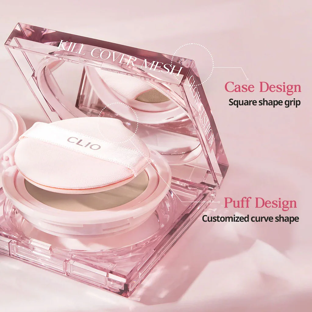 CLIO Kill Cover Mesh Glow Cushion Set+Refill 15g+15g - Image 2