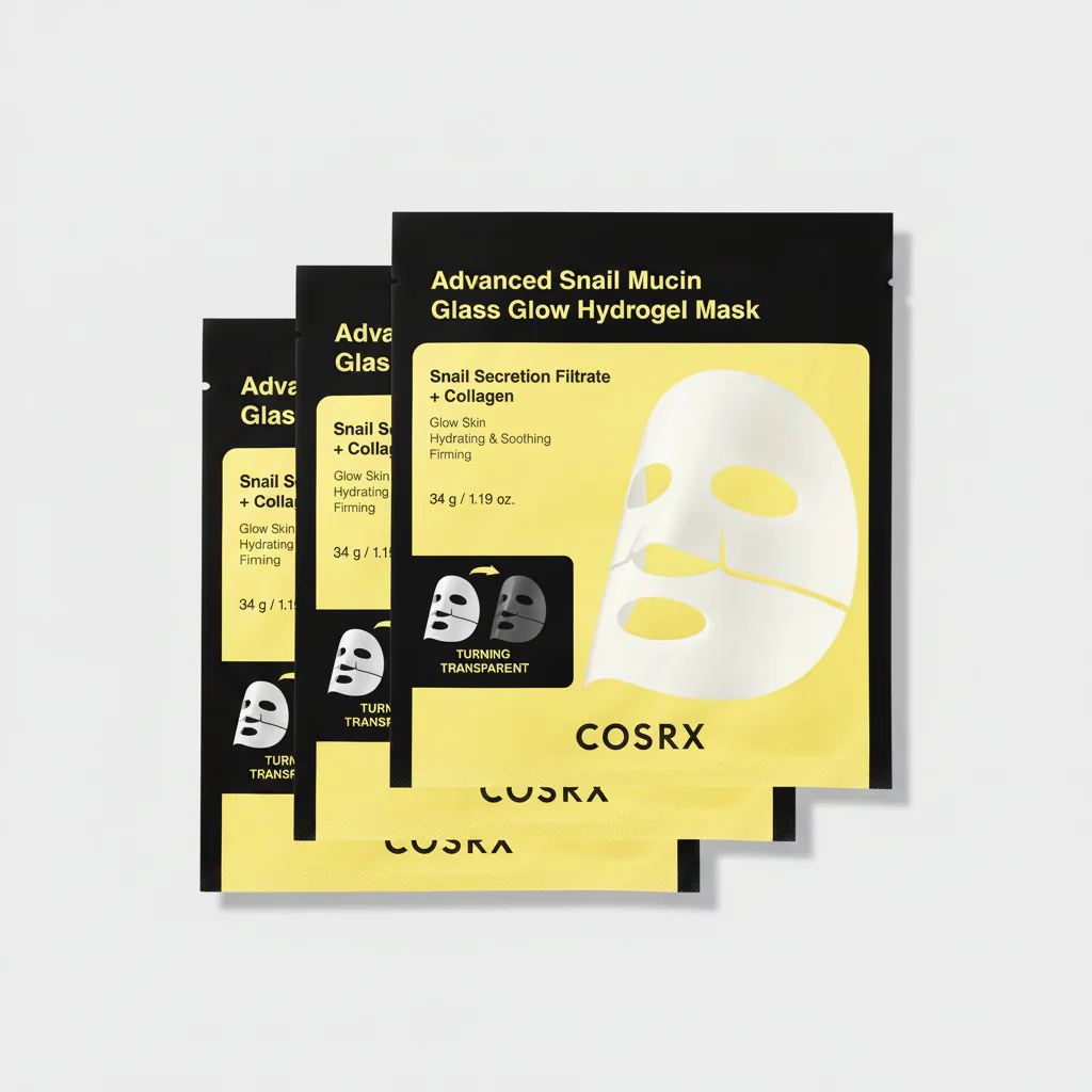 COSRX Advanced Snail Mucin Glass Glow Hydrogel Mask 3pcs - Image 2