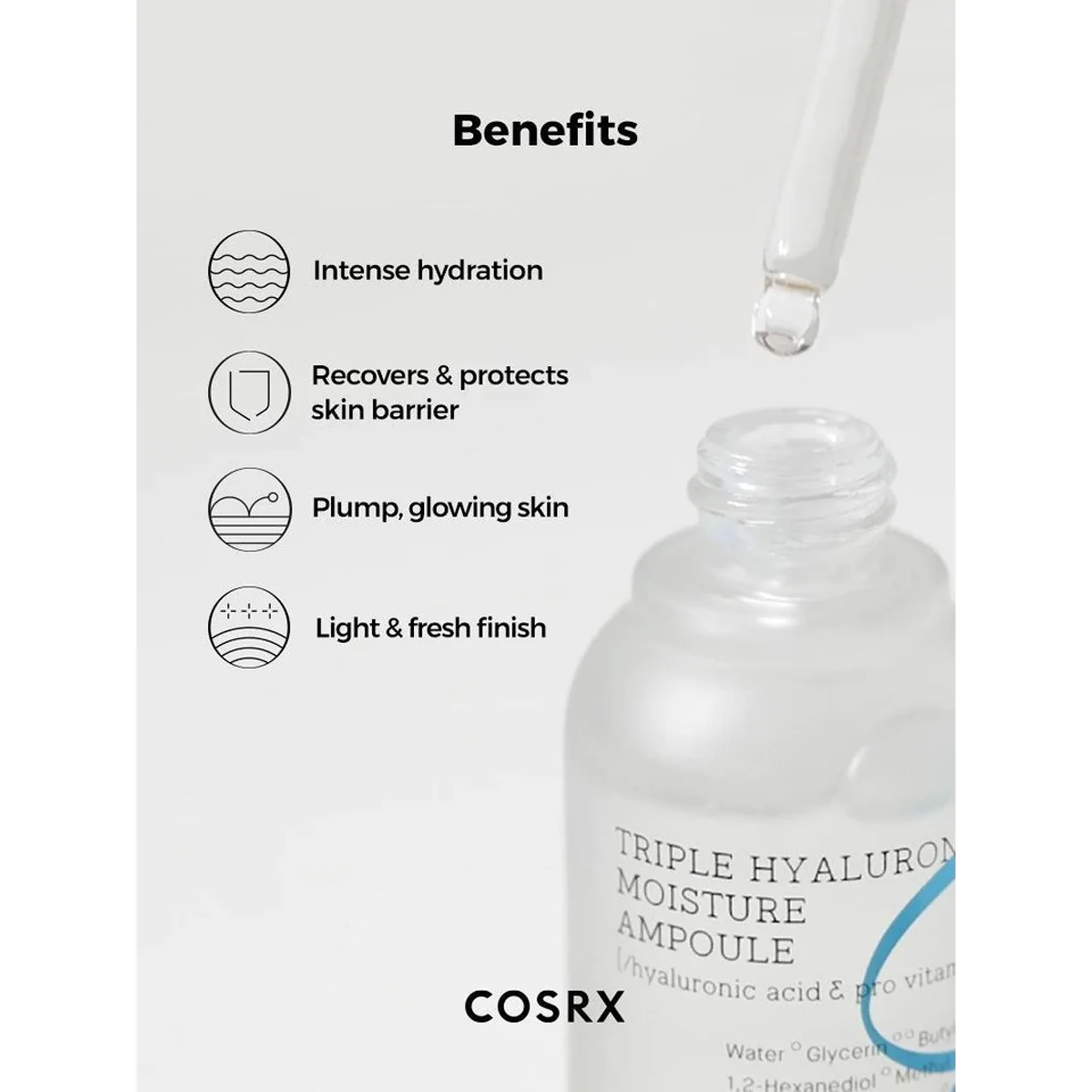 COSRX Hydrium Triple Hyaluronic Moisture Ampoule 40ml - Image 5
