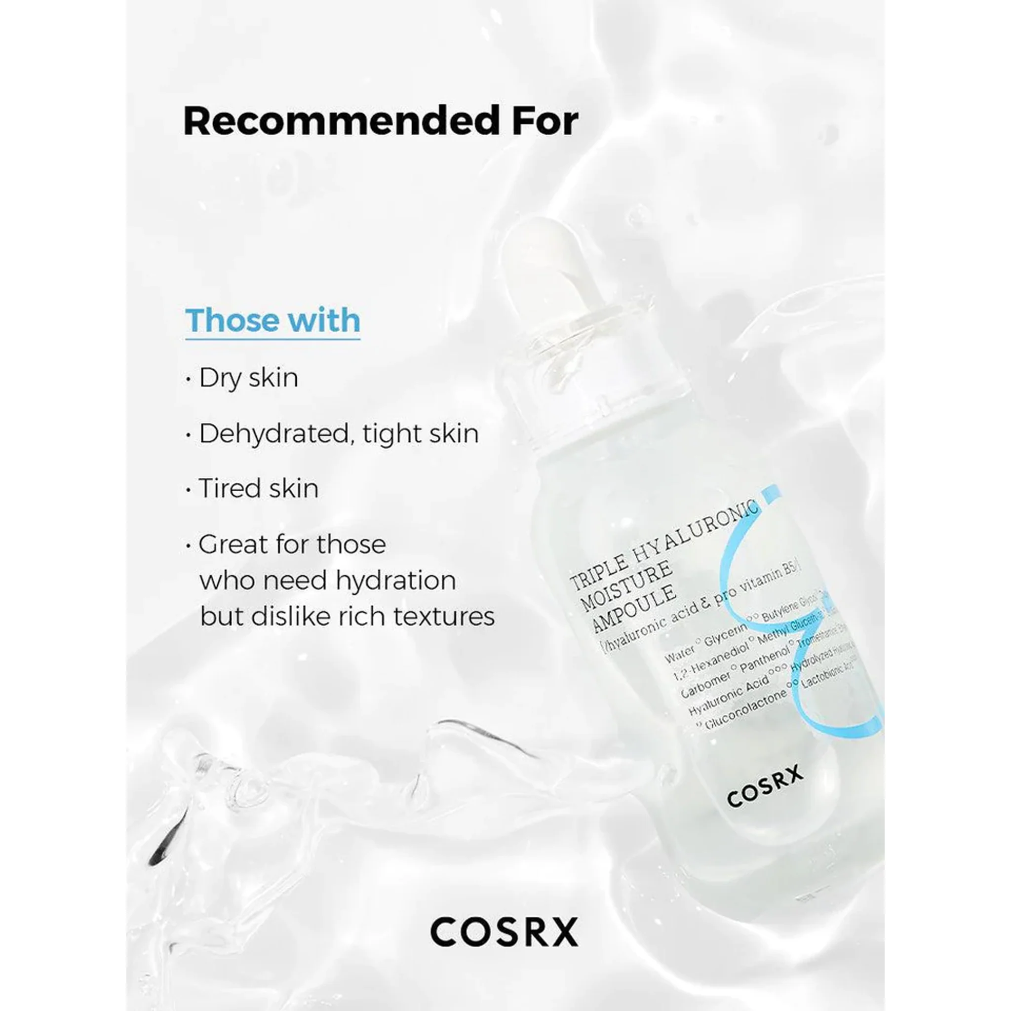 COSRX Hydrium Triple Hyaluronic Moisture Ampoule 40ml - Image 6