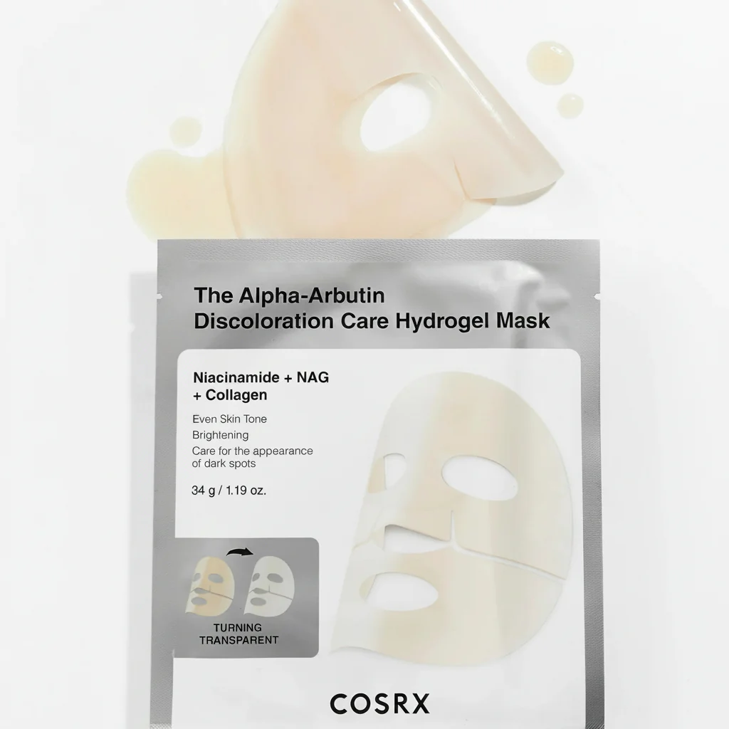 COSRX The Alpha-Arbutin Discoloration Care Hydrogel Mask 3pcs - Image 2