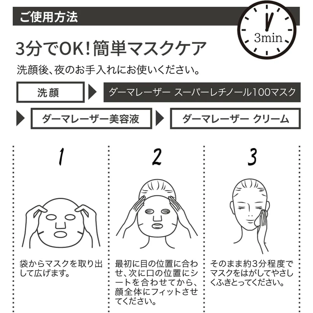 Derma Laser Mask Super RETINOL 100 QUALITY 1ST 7 pcs - Image 6