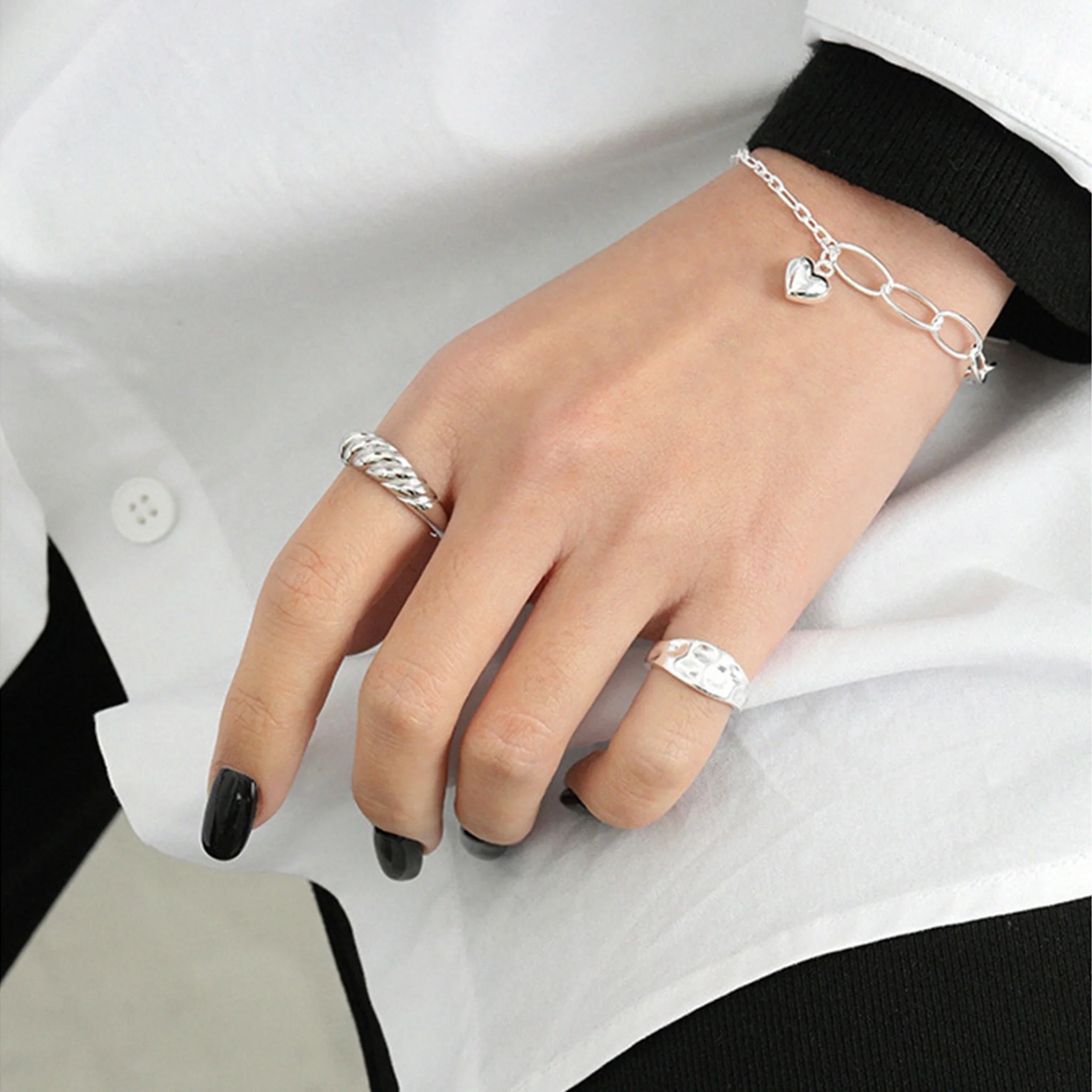 Diagonal Twisted Open Ring - Image 5