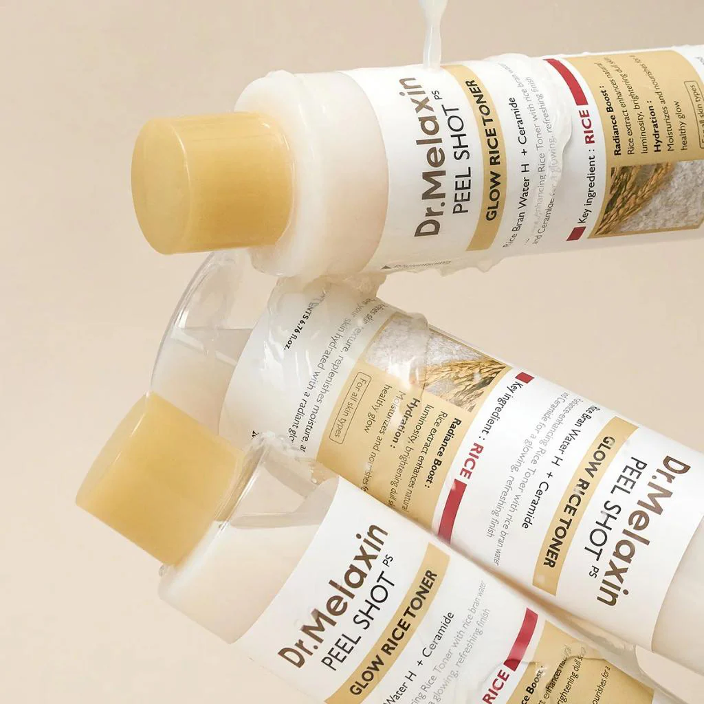 DR MELAXIN Peel Shot Glow Rice Toner 200ml - Image 3