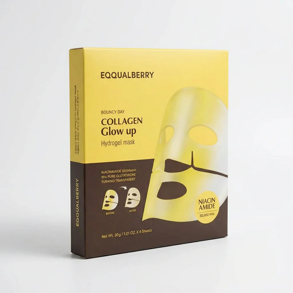 Eqqualberry Collagen Glow up Hydrogel Mask 4pcs