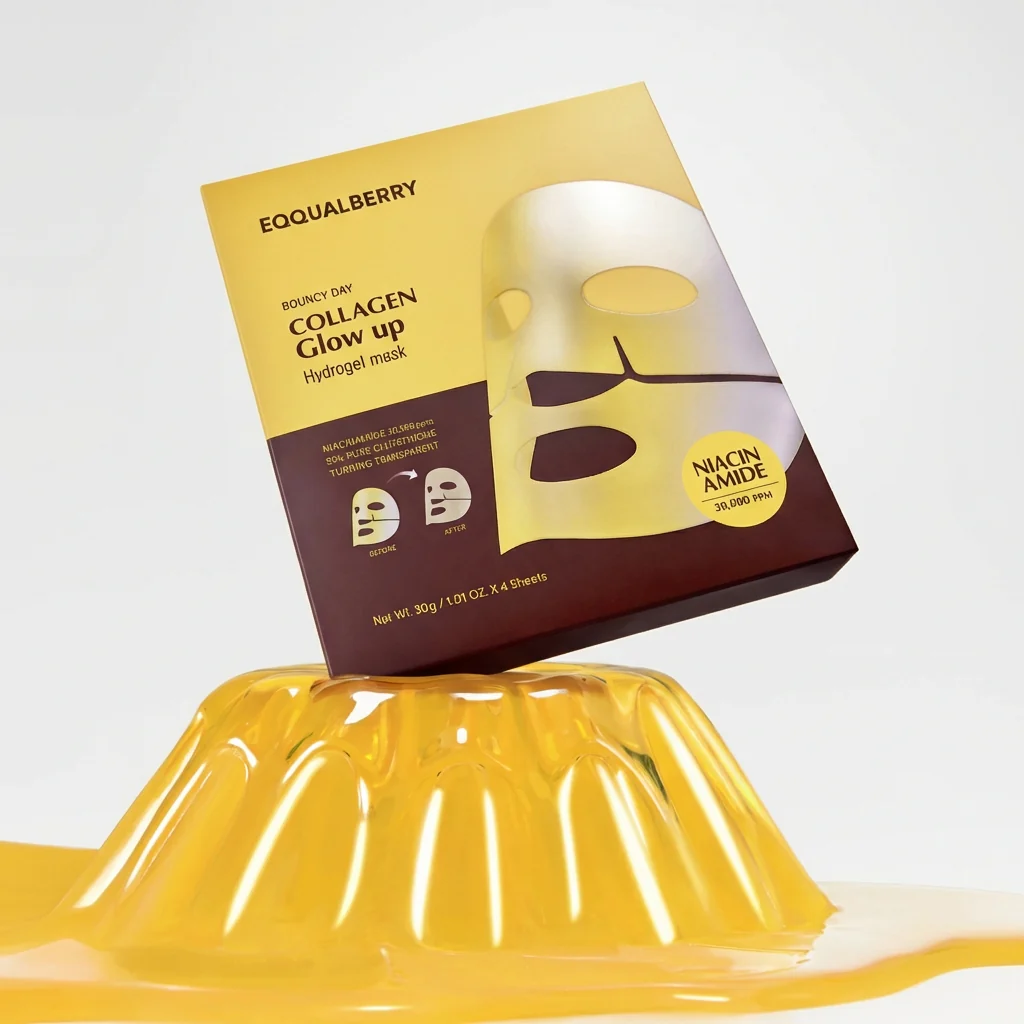 Eqqualberry Collagen Glow up Hydrogel Mask 4pcs - Image 2
