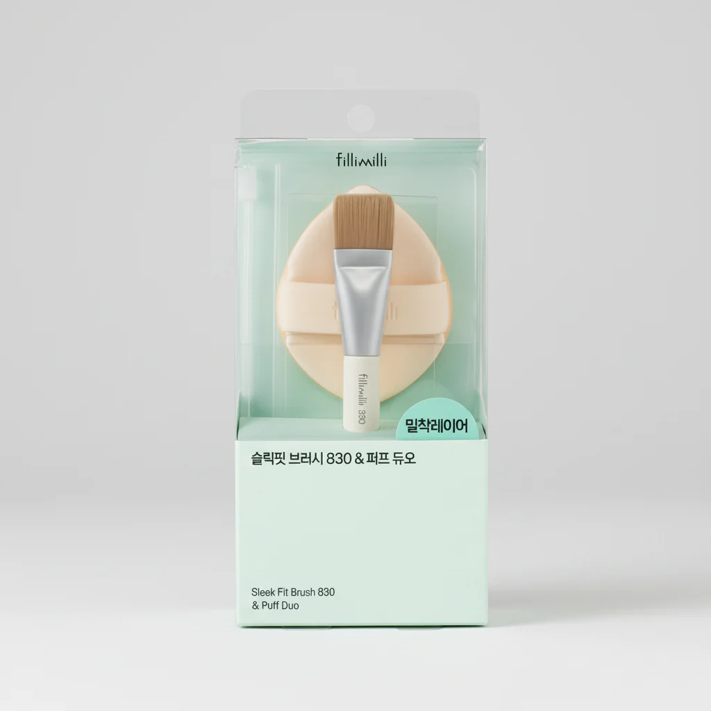 Fillimilli Sleek Fit Brush 830 & Puff Duo Set