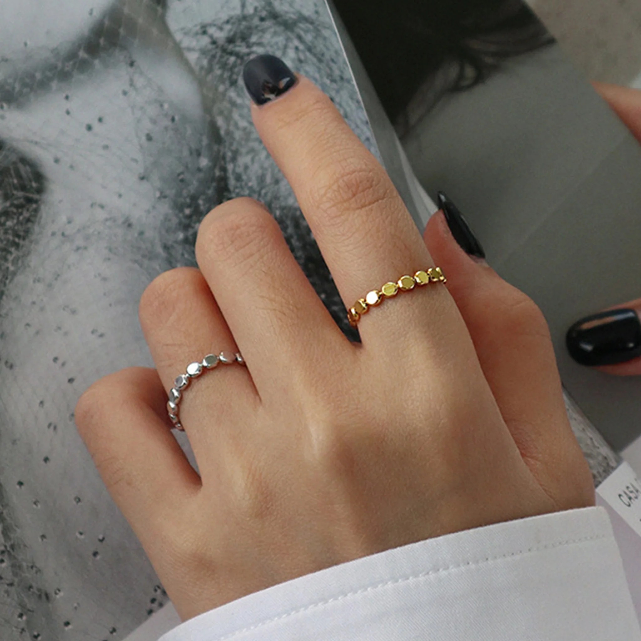 Flat Round Bead Ring - Image 2
