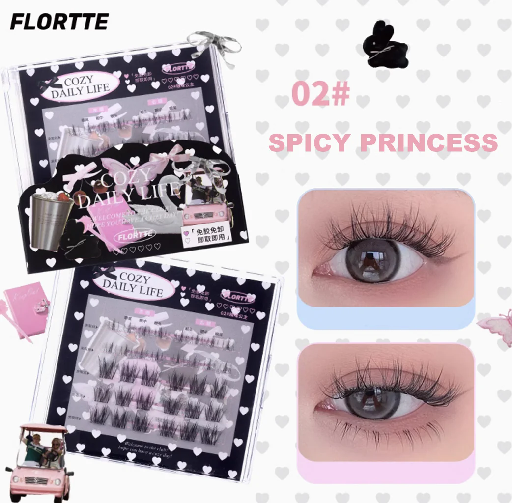 FLORTTE Segmented Self-Adhesive Glue-Free Flase Eyelash 5 pairs - Image 8