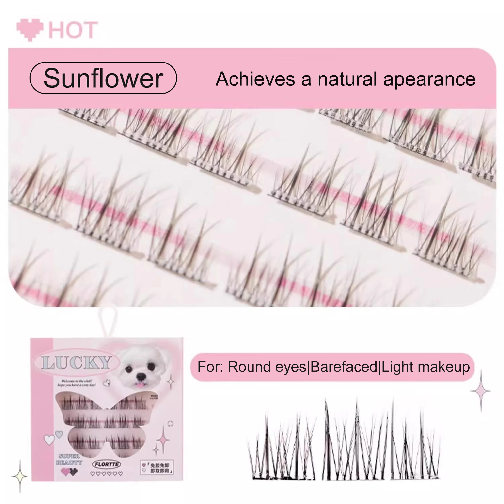 FLORTTE Glue-free False Eyelashes-Sunflower - Image 2