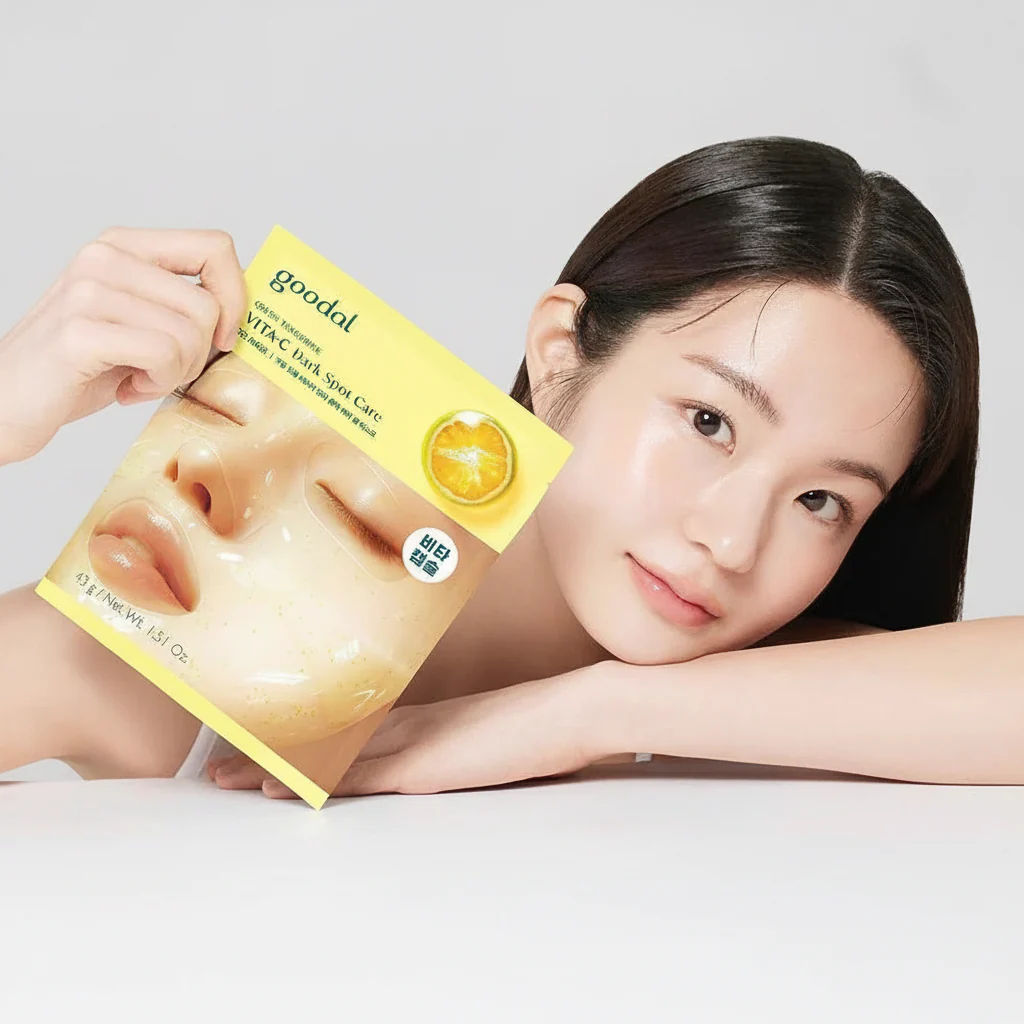 GOODAL Green Tangerine Vita C Dark Spot Care Gel Mask 5pcs - Image 4