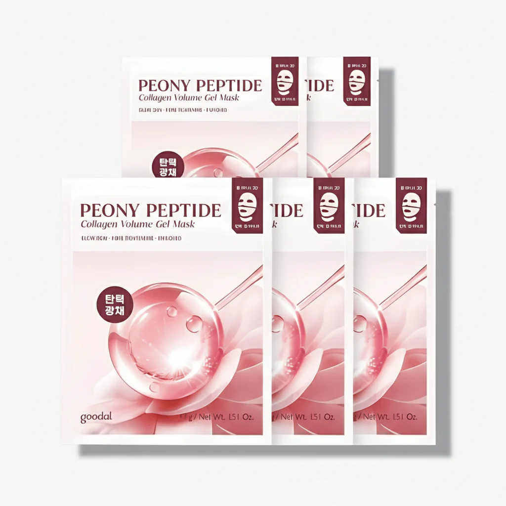 GOODAL Peony Peptide Collagen Gel Mask 5pcs - Image 2