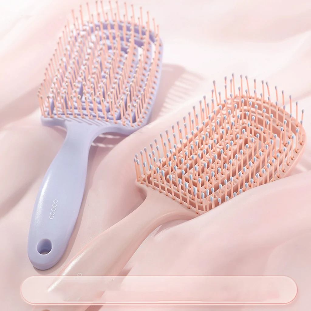 GOOOD Wavy Detancling Hair Brush Purple/Pink 1pc