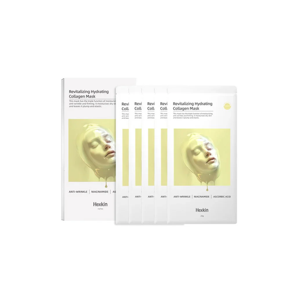 HEXKIN Revitalizing Hydrating Collagen Facial Mask 5 pcs - Image 4