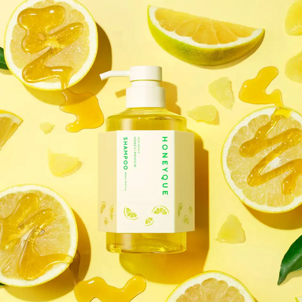 HONEYQUE Grapefruit Hair Care Limited Box Yellow 450 ml+450 ml+30 ml - Image 3
