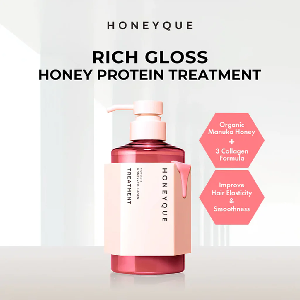 HONEYQUE Rich Gloss Honey Collagen Treatment 450 ml - Image 3