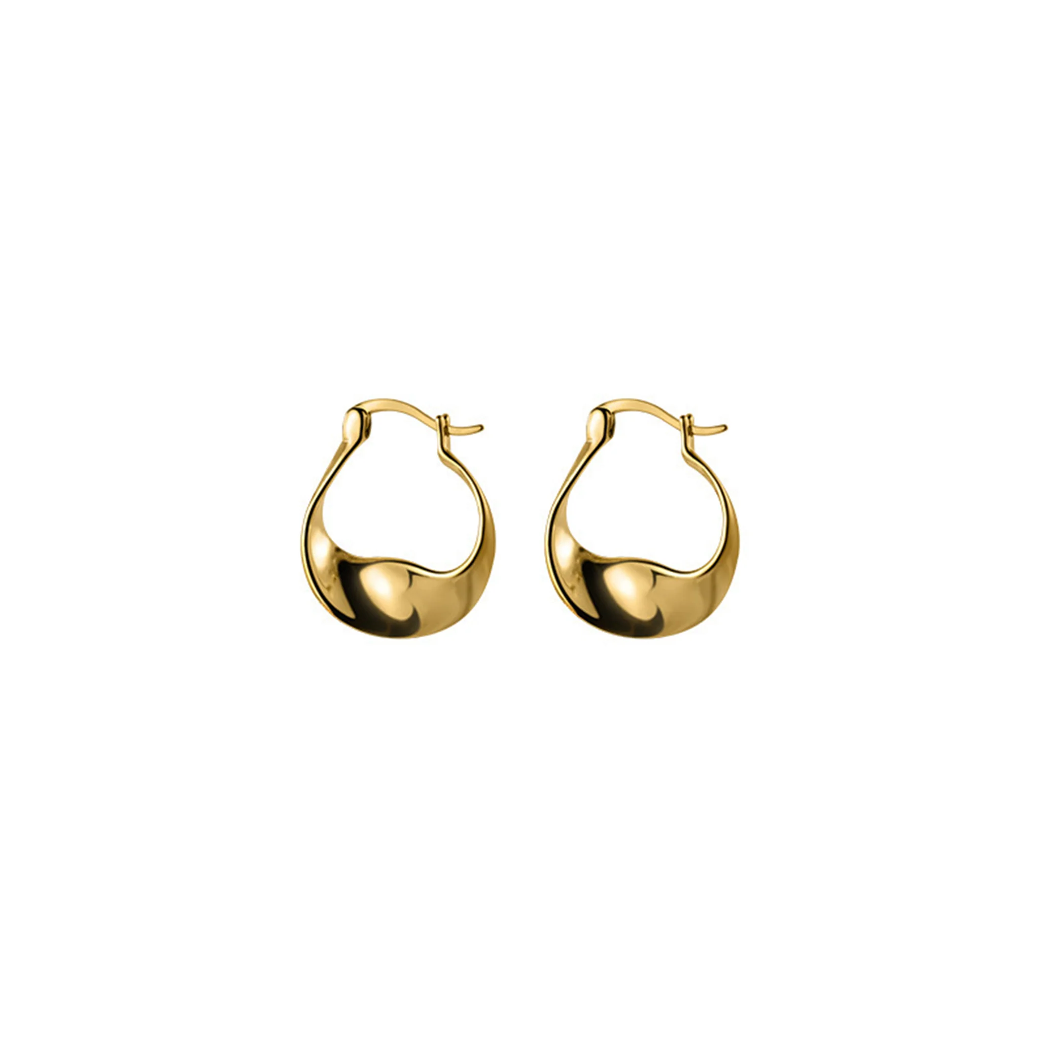 Irregular Wave Texture Earrings - Image 5