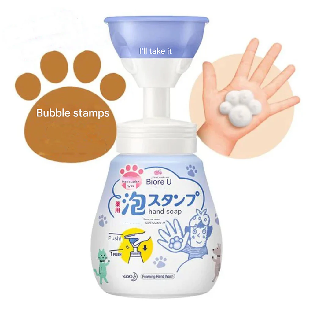 Kao Biore Foam Stamp Hand Soap Paw 250 ml - Image 3