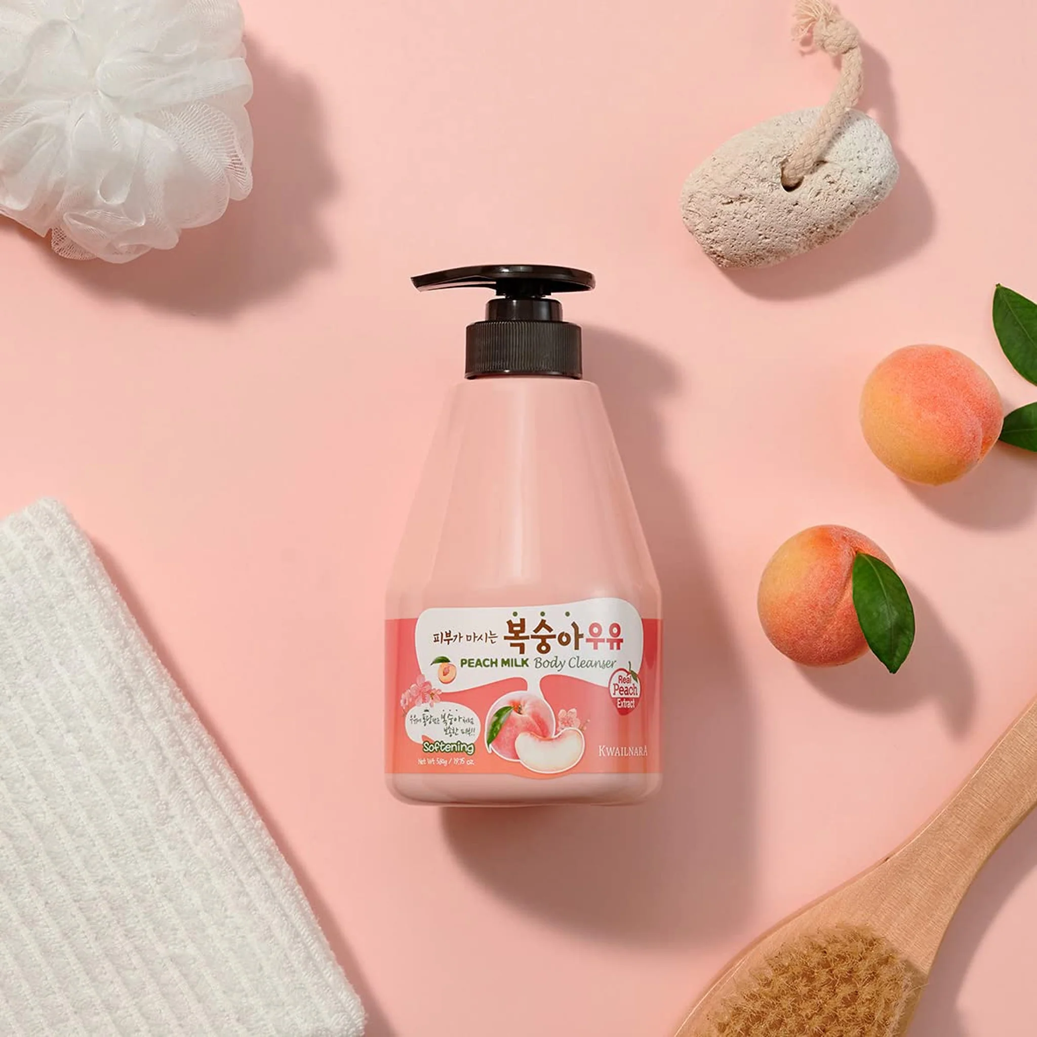 KWAILNARA Peach Milk Body Cleanser 560 ml - Image 3