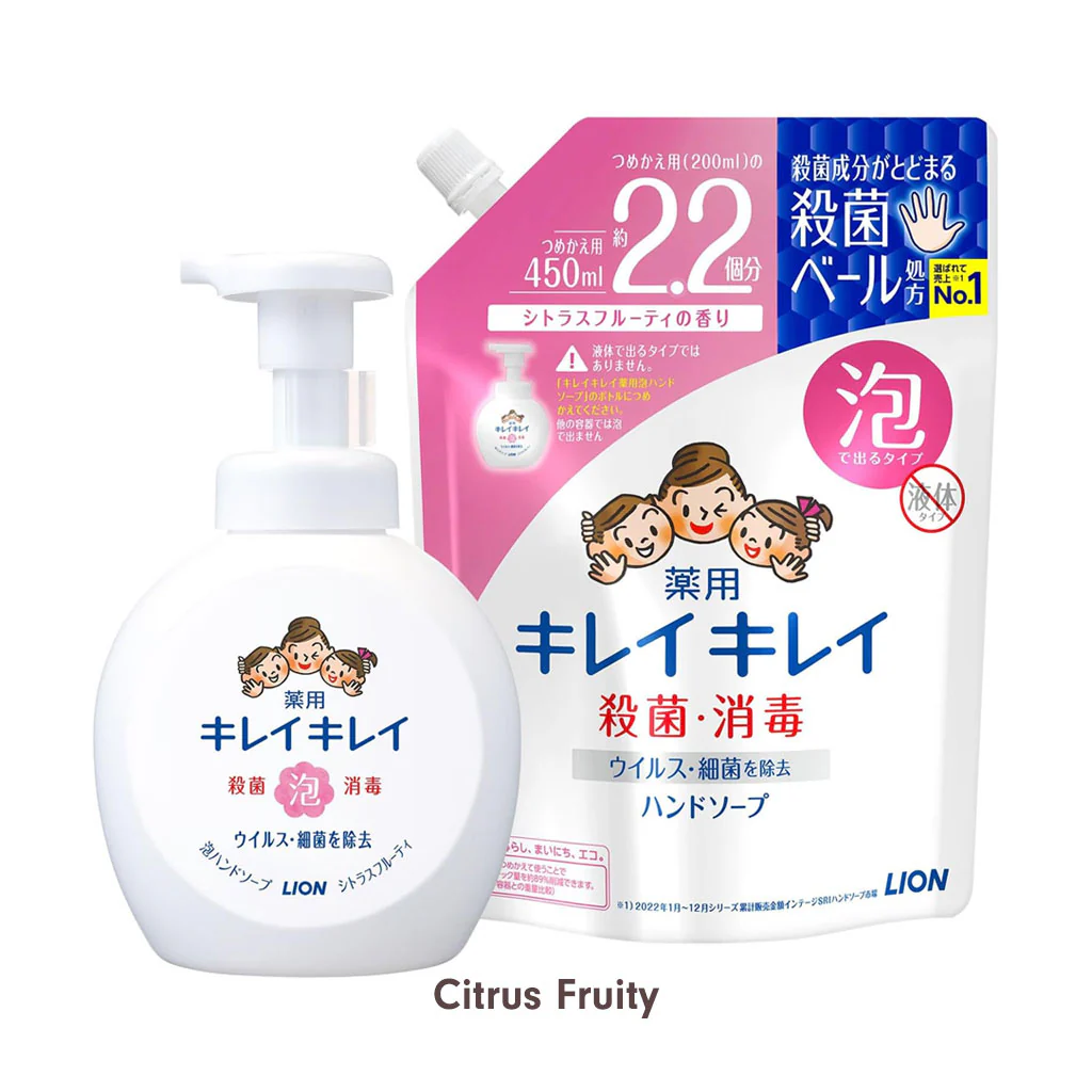 LION KireiKirei Foaming Hand Soap Refill 450ml - Image 4