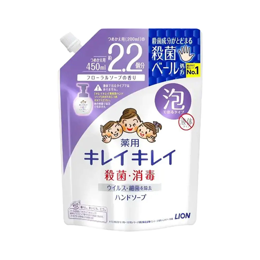 LION KireiKirei Foaming Hand Soap Refill 450ml - Image 7