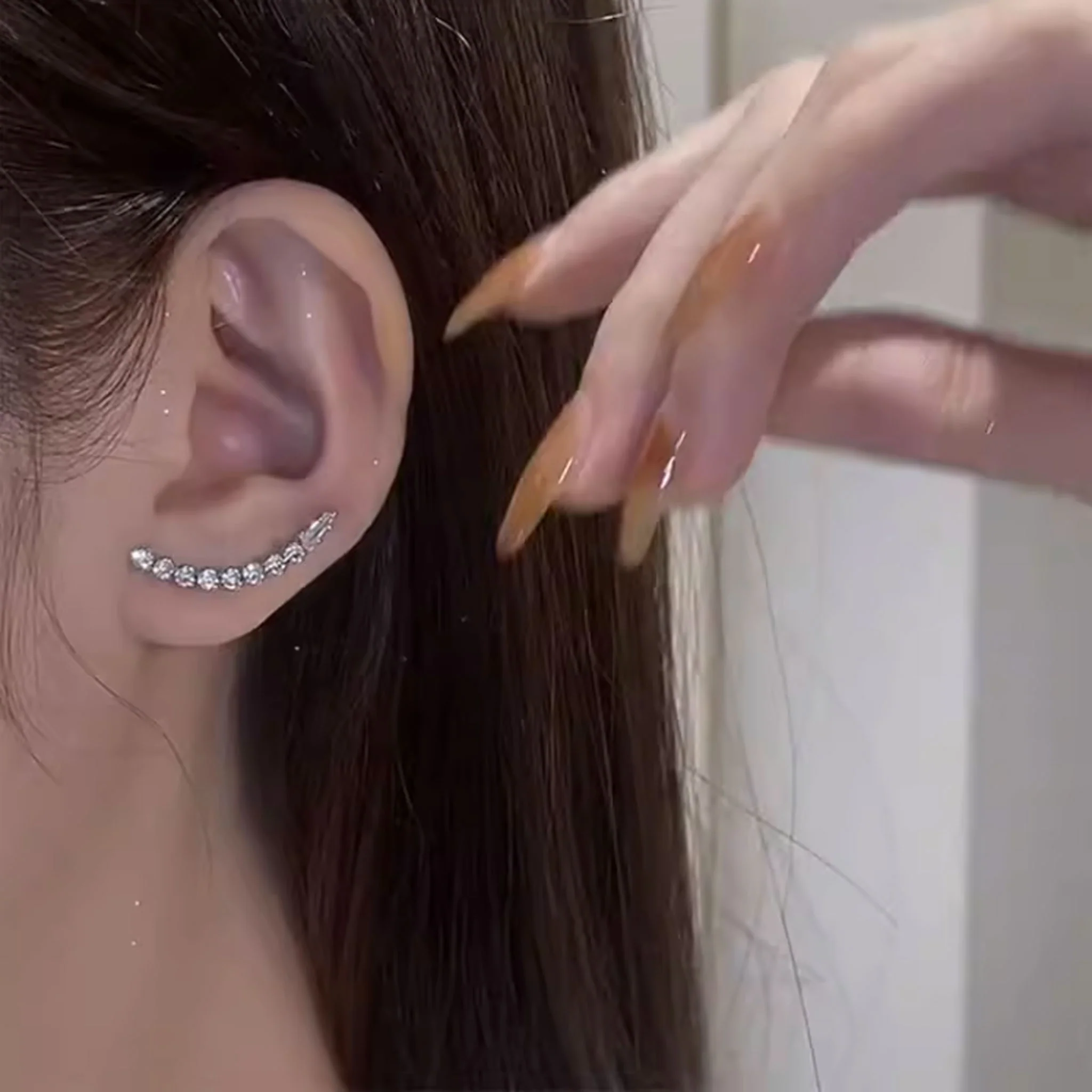 Long Tassel Earrings Fully Adorned 1pair - Image 6