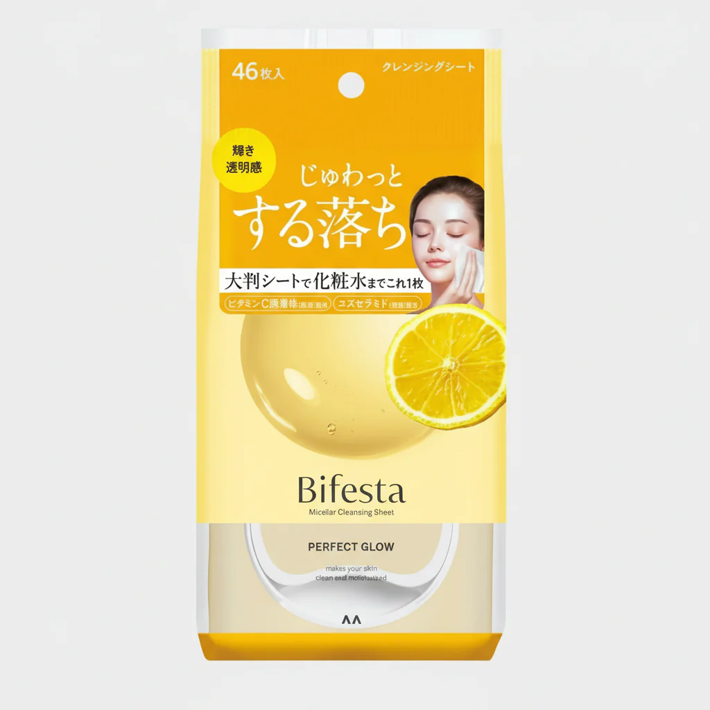 Mandom Bifesta Micellar Cleansing Sheet Perfect Glow