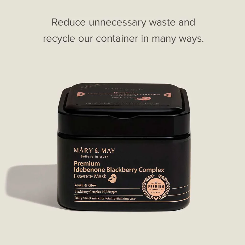 Mary & May Premium Idebenon Blackberry Complex Essence Mask 20 pcs - Image 2