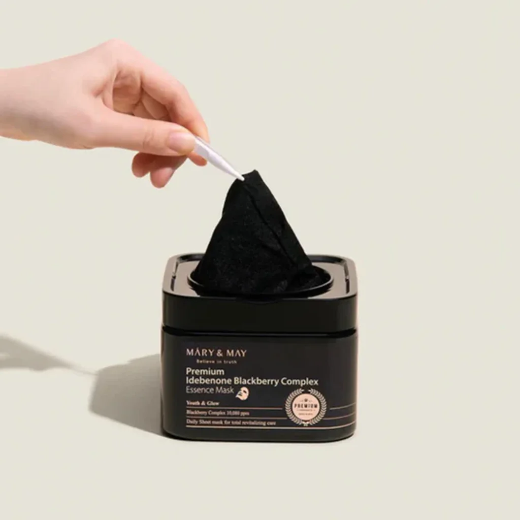 Mary & May Premium Idebenon Blackberry Complex Essence Mask 20 pcs - Image 3
