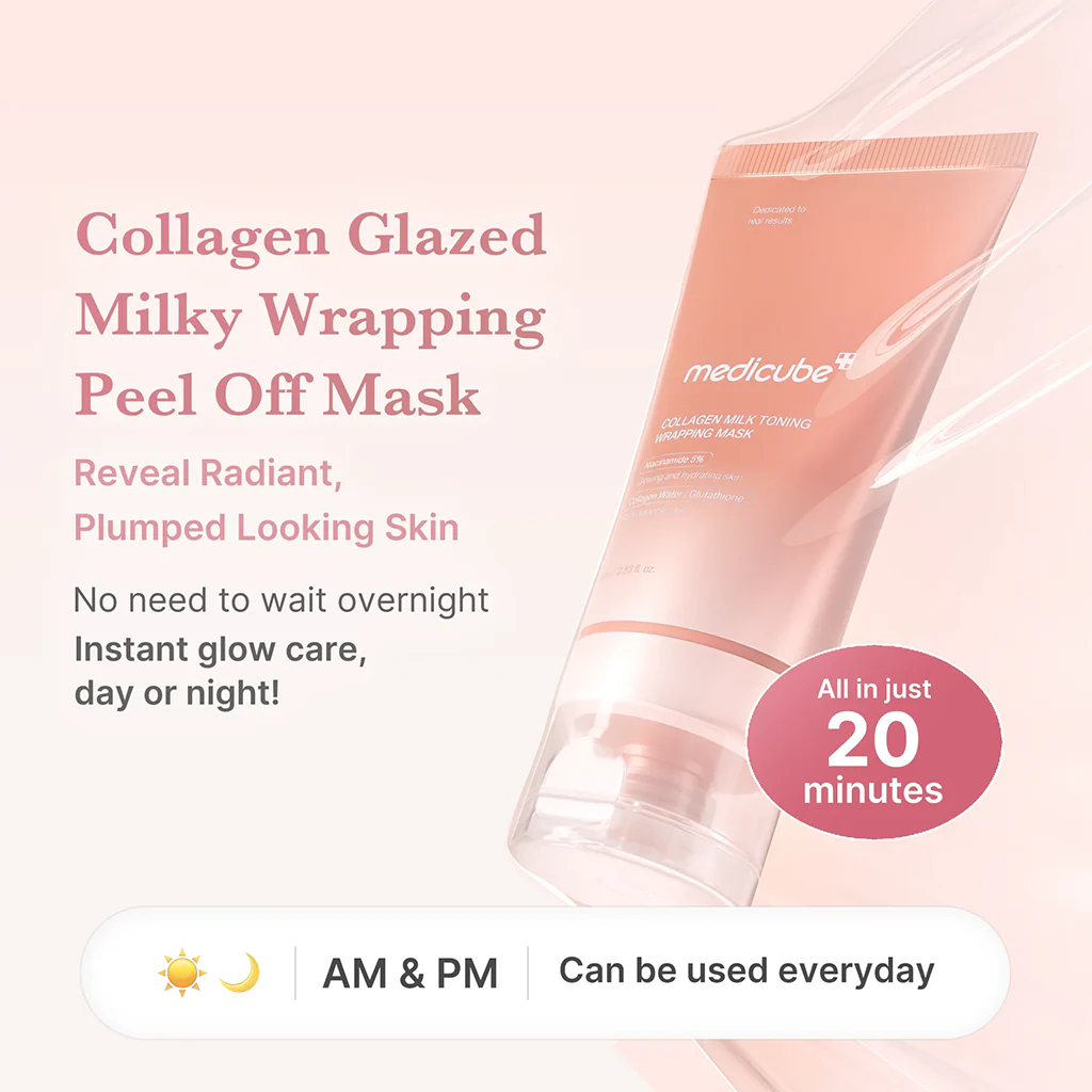 medicube Collagen Milk Toning Wrapping Mask 75ml - Image 3