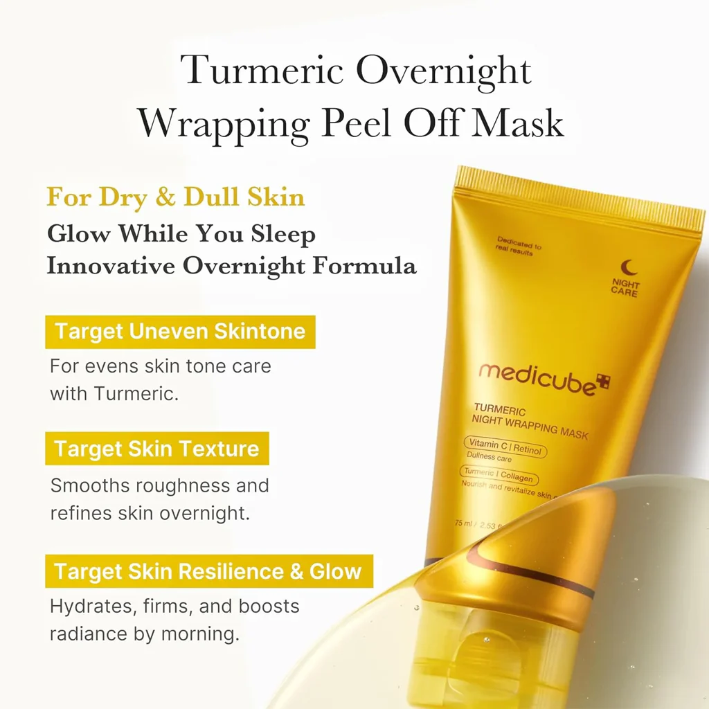 Medicube Kojic Acid Turmeric Night Wrapping Mask 75 ml - Image 5