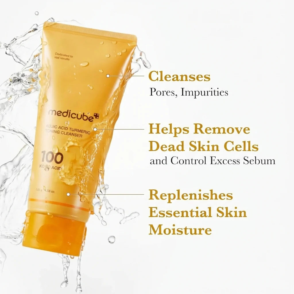 medicube Kojic Acid Turmeric Toning Cleanser 120g - Image 4