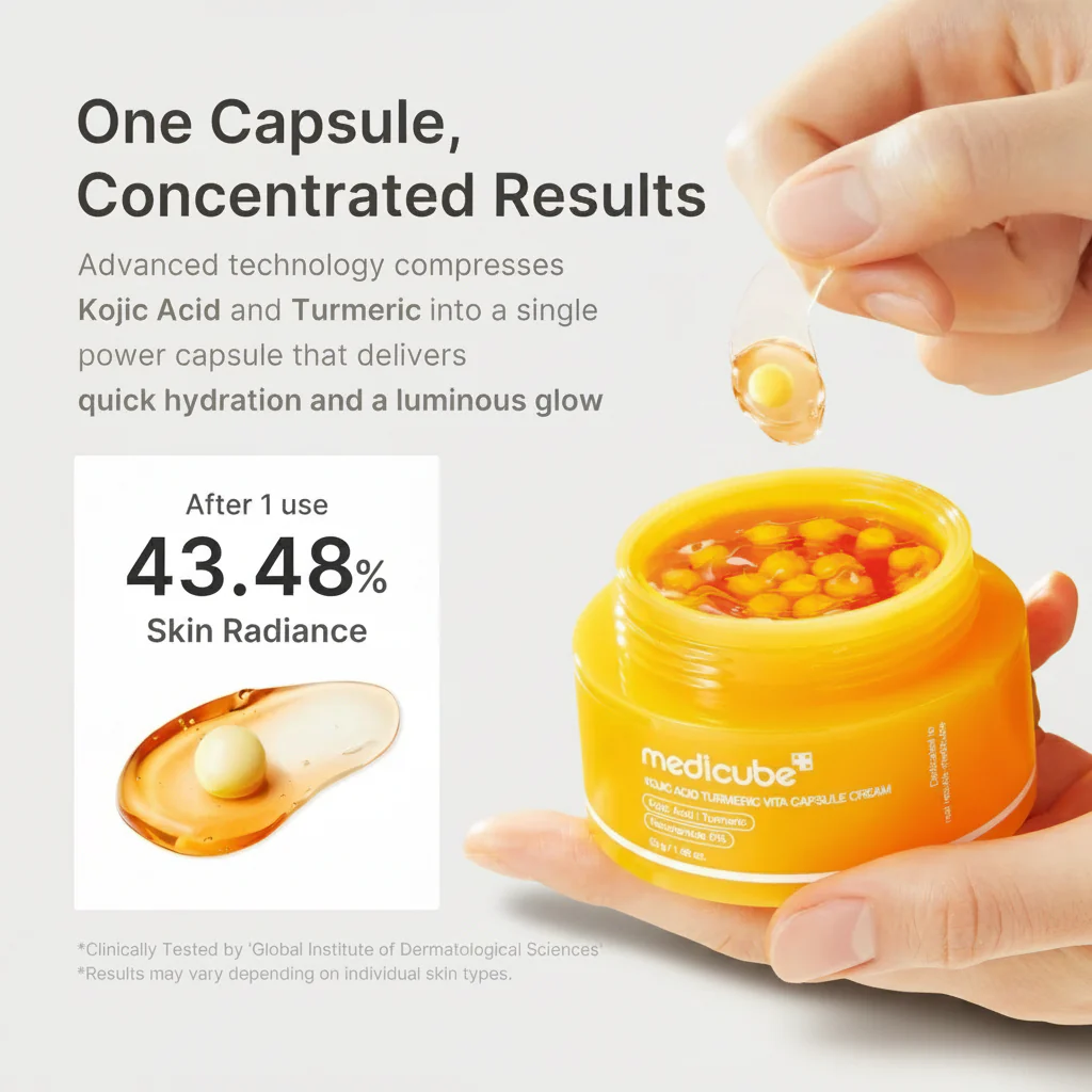 medicube Kojic Acid Turmeric Vita C Capsule Cream 53g - Image 3