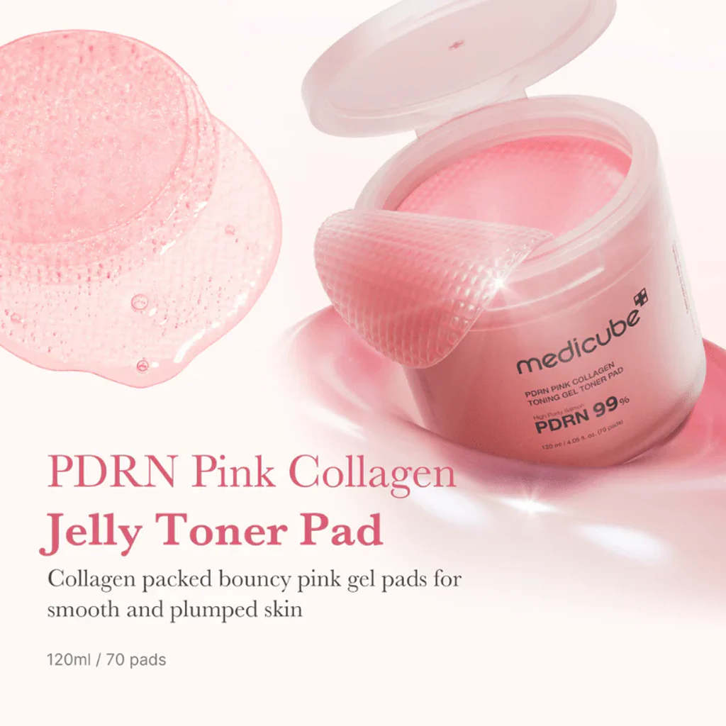 medicube PDRN Pink Collagen Toning Gel Toner Pad 70 pcs - Image 4