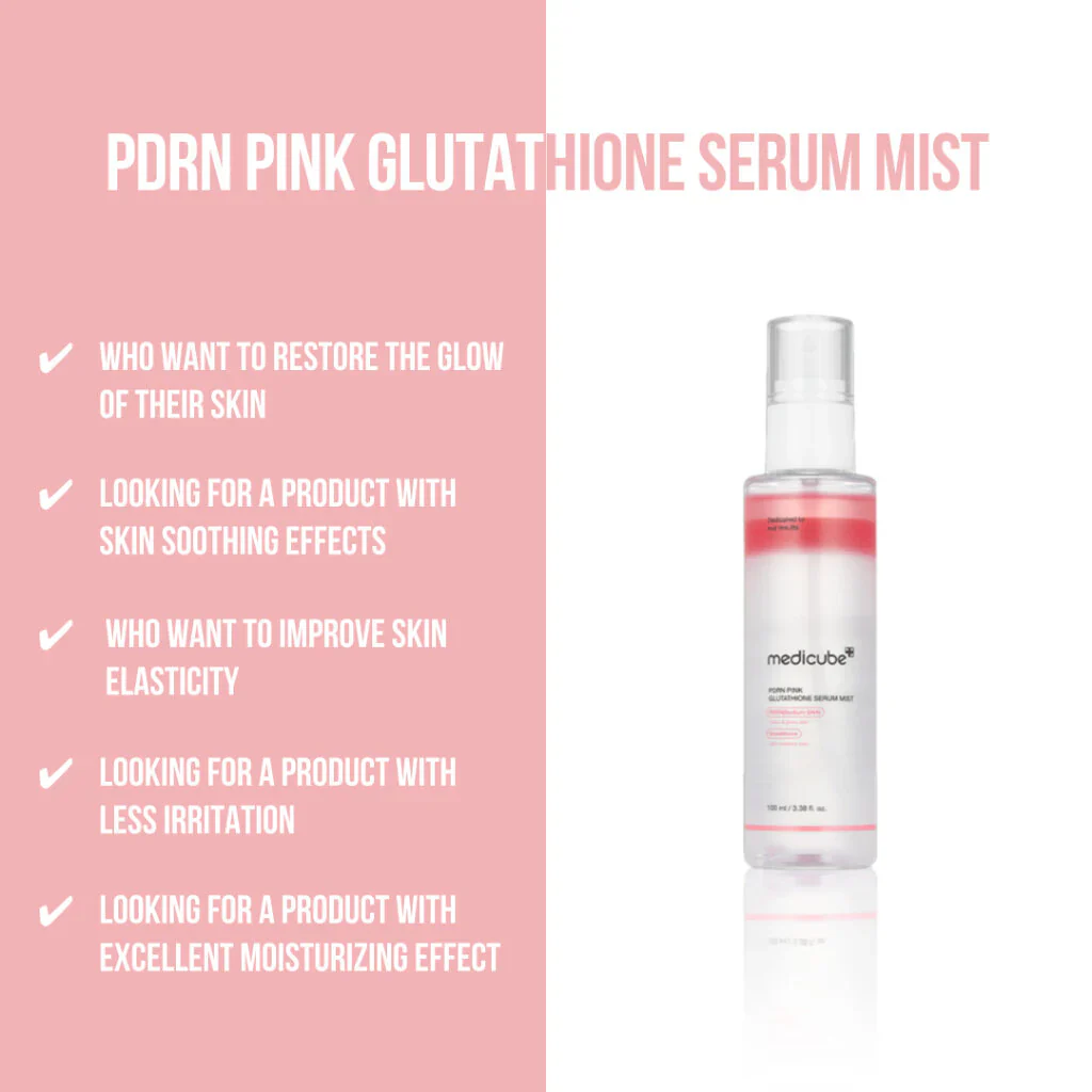 Medicube PDRN Pink Glutathione Serum Mist 100 ml - Image 3