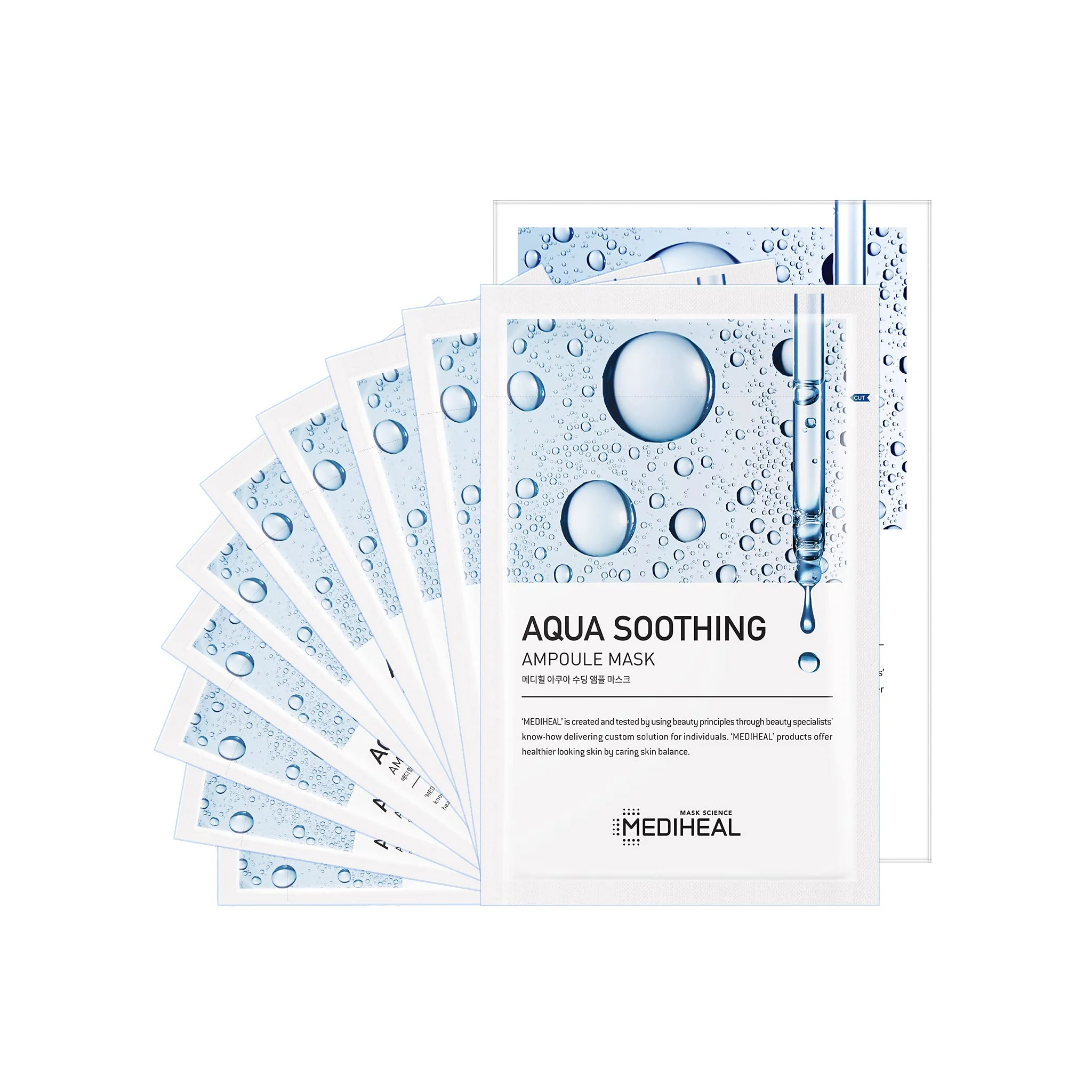 MEDIHEAL Aqua Soothing Ampoule Mask 10 pcs - Image 3