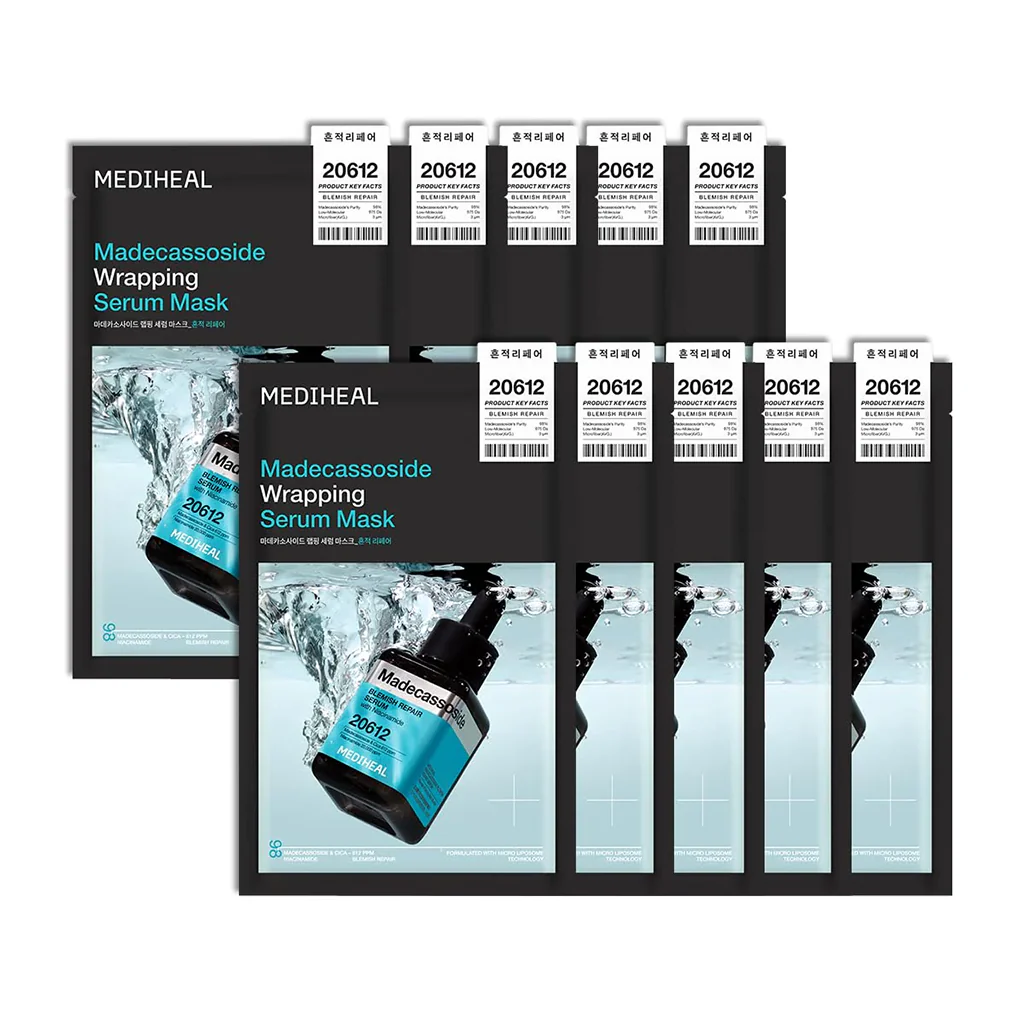 MEDIHEAL Madecassoside Wrapping Serum Mask 10pcs - Image 2