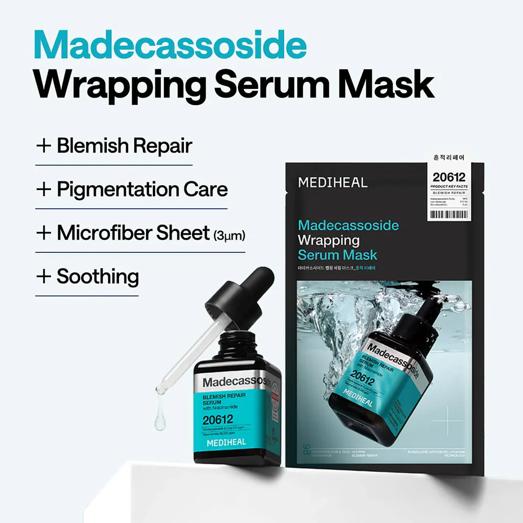MEDIHEAL Madecassoside Wrapping Serum Mask 10pcs - Image 3