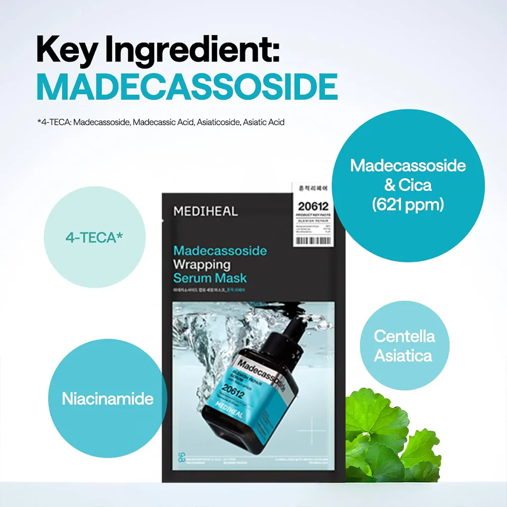 MEDIHEAL Madecassoside Wrapping Serum Mask 10pcs - Image 5