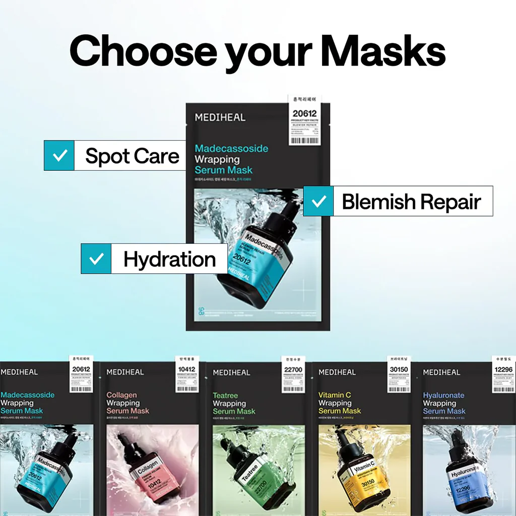 MEDIHEAL Madecassoside Wrapping Serum Mask 10pcs - Image 9