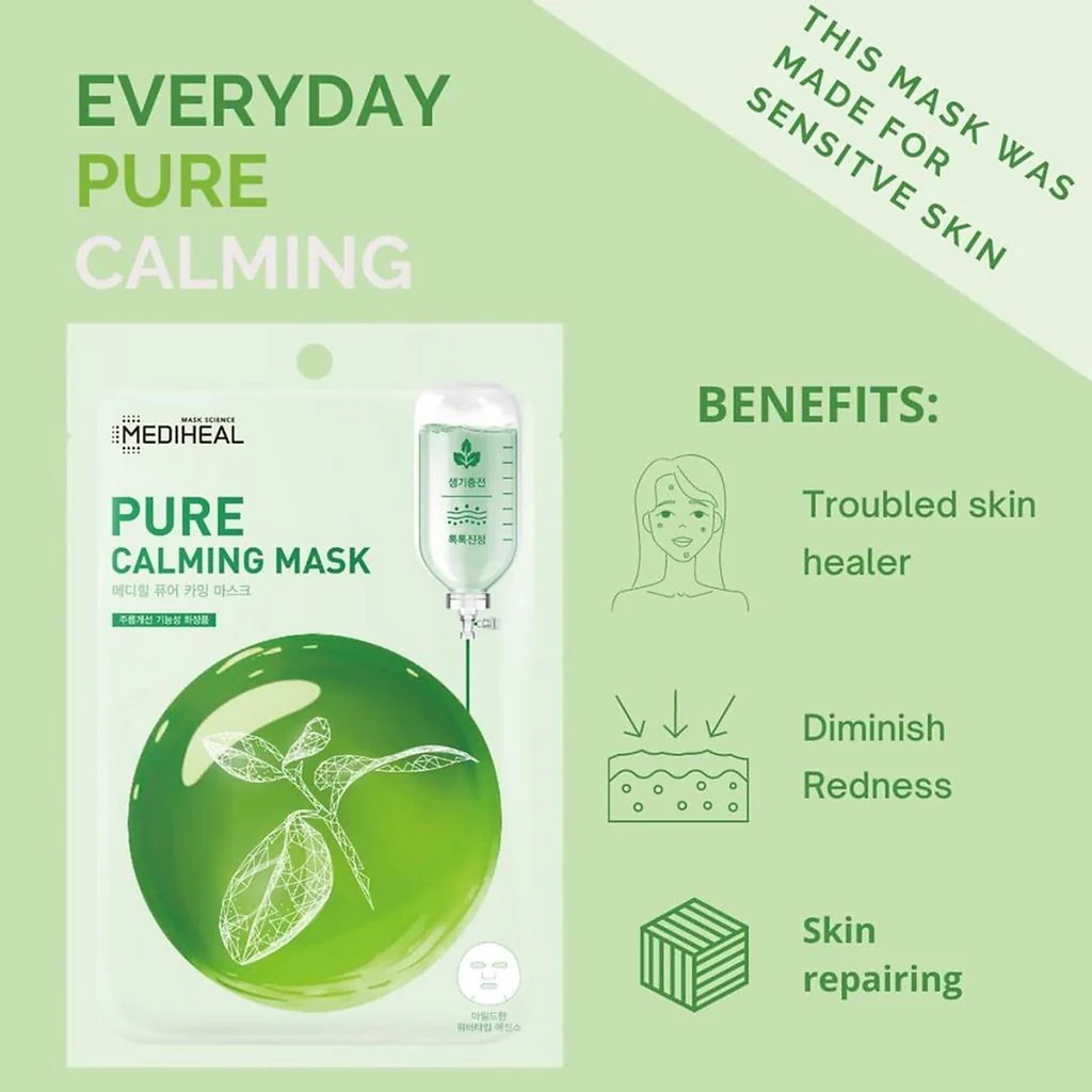 MEDIHEAL Pure Calming Mask 1 pc - Image 2