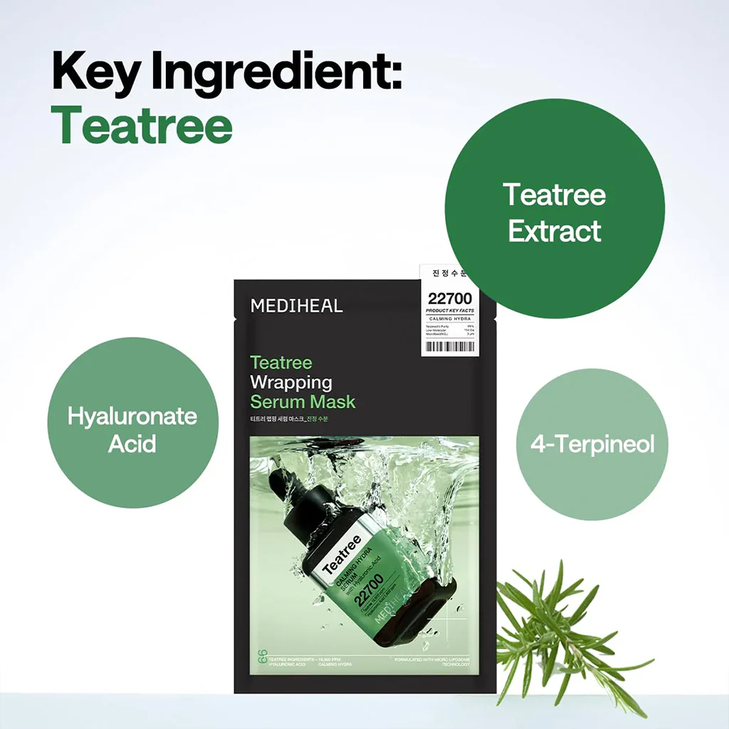 MEDIHEAL Teatree Wrapping Serum Mask 10pcs - Image 6