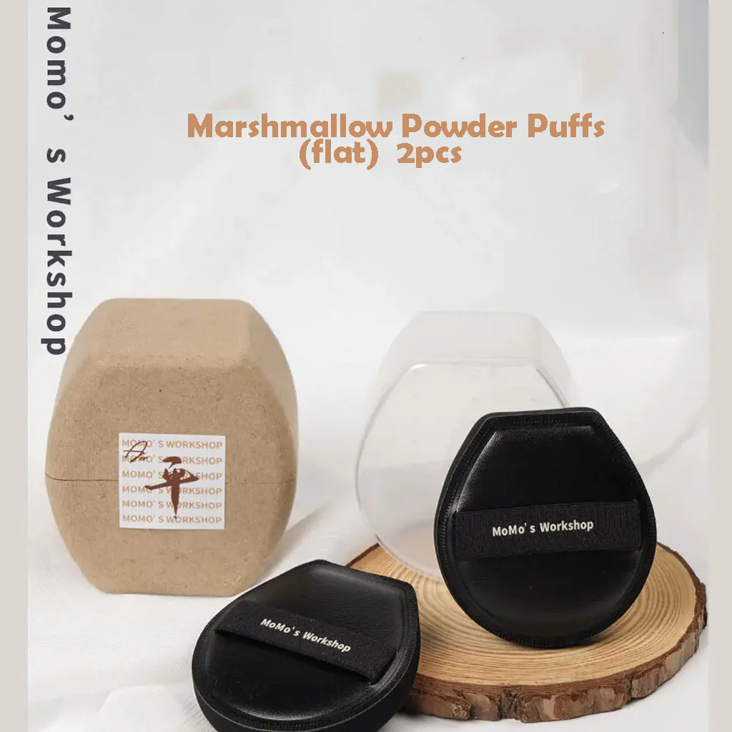 Momo's Workshop Marshmallow Powder Flat Puffs 2pcs - Image 4